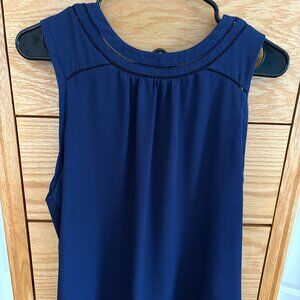 Dark Blue Sleeve less blouse.  Hawthorn.